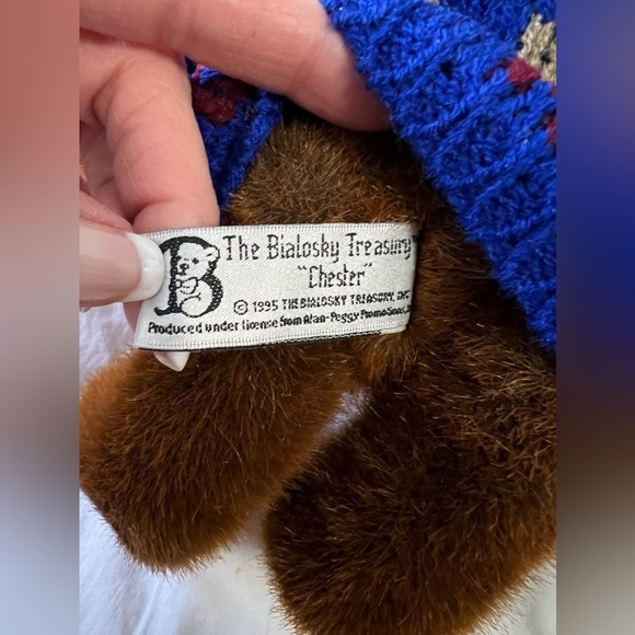 Vintage Bialosky Brown Bear Box Jointed Limited Edition Chester Sweater Plush - Picture 9 of 12